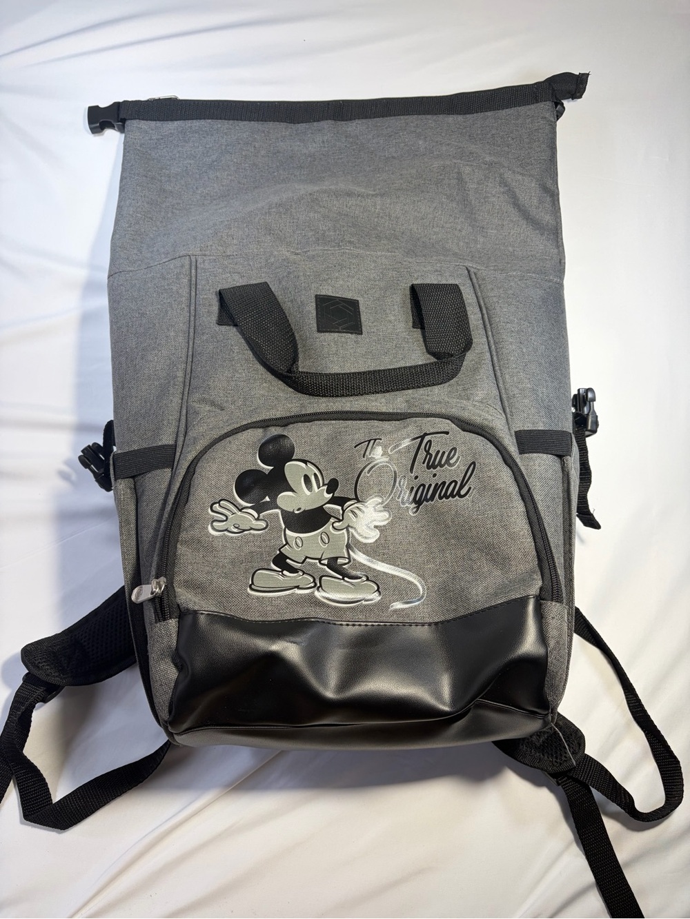 NWOT Grey Mickey Mouse Roll-Top cooler Backpack - The True Original